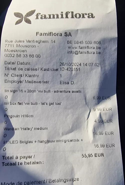 Reimburse my plants and decorations ! 55,95€ 🌸💸 