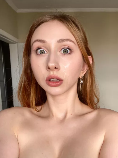 Satisfying your cum fetish with my cute little redhair face