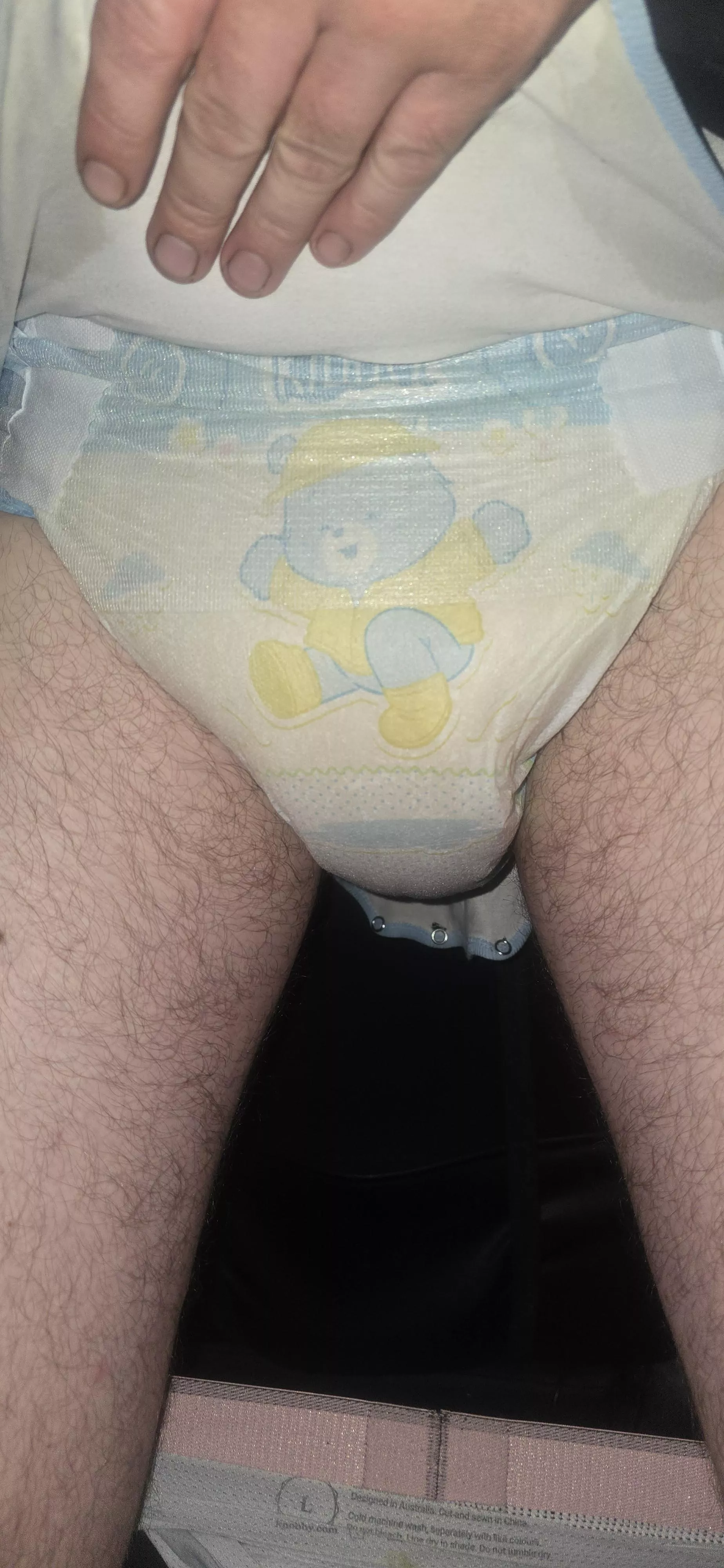 Second day in a row diapered like a good little boy