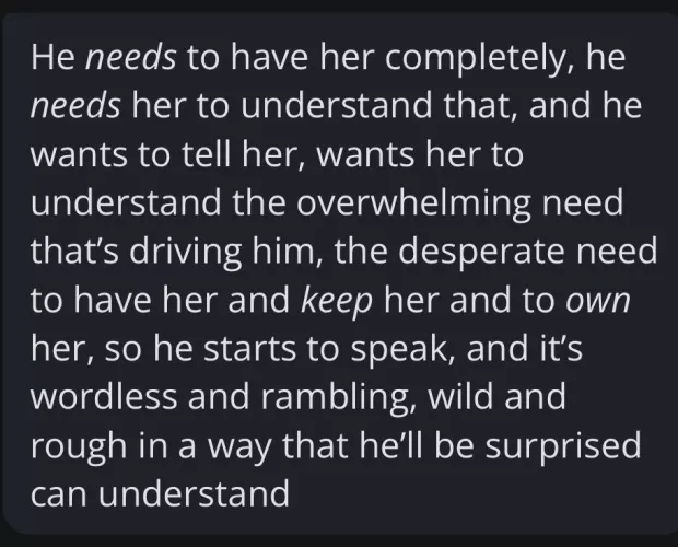 She did *not* understand