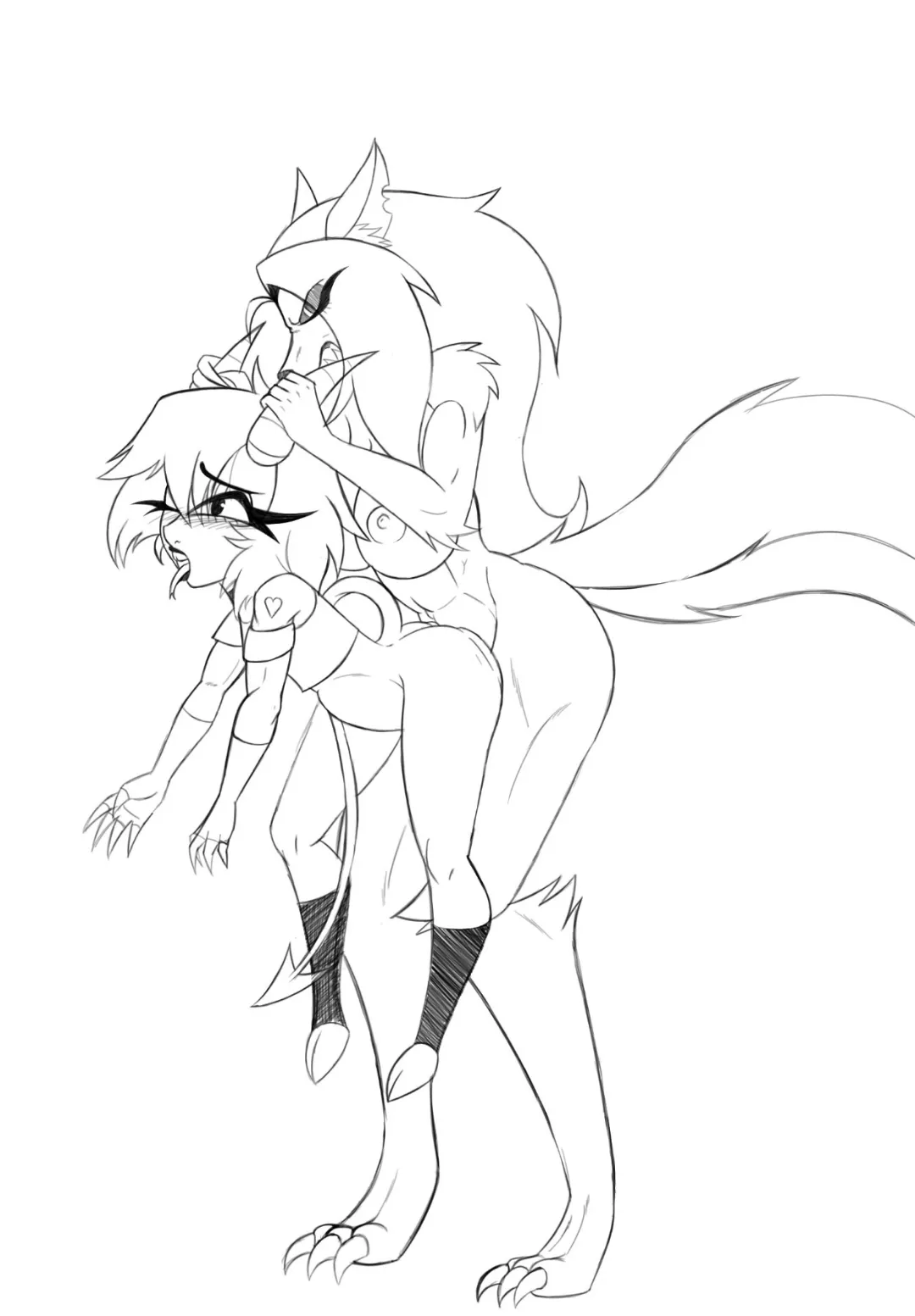 (Sketch) Futa Loona found Millie 👀 [VeggiePun]
