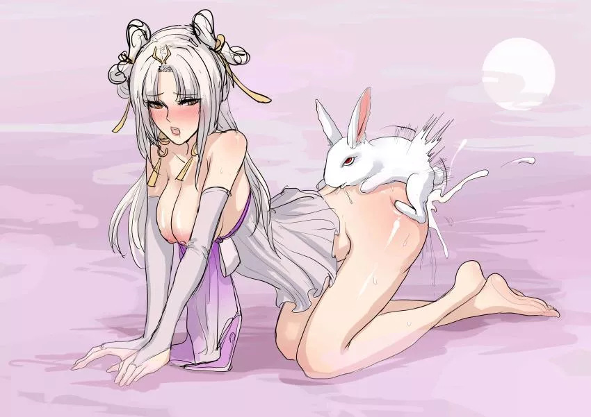 Something so charming about a smaller animal determined to mate with a human. (B.sa)