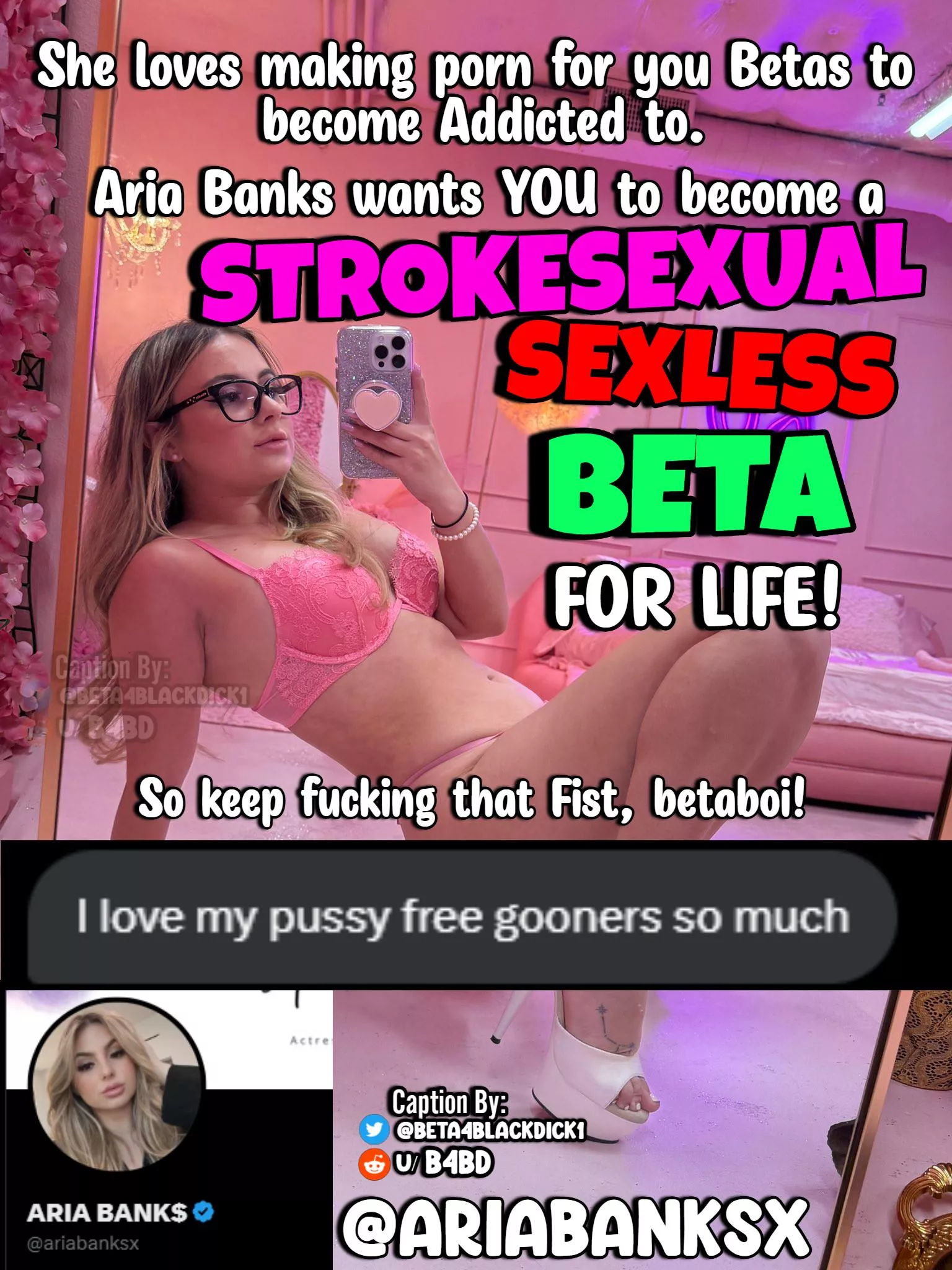 Stay a A STROKESEXUAL SEXLESS BETA!

