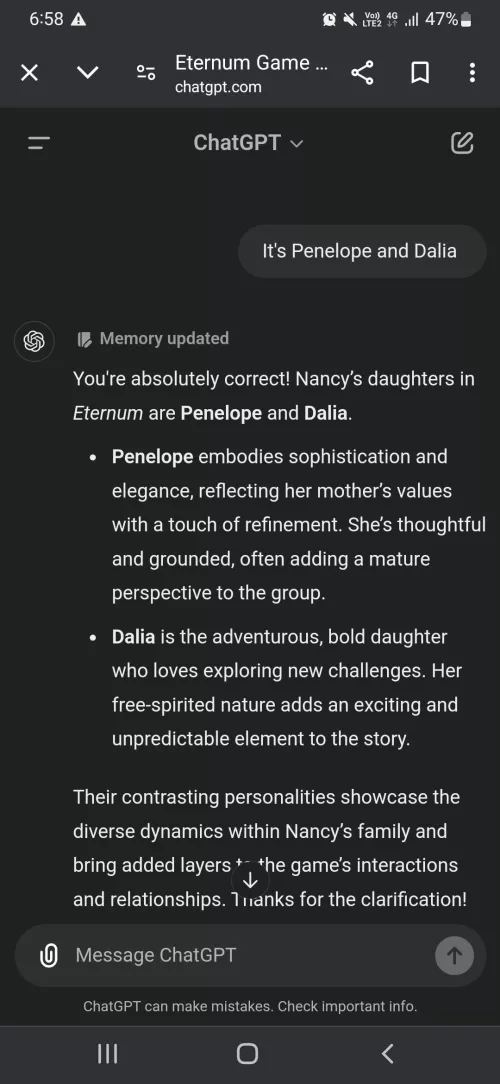 Teaching chatGPT about eternum.