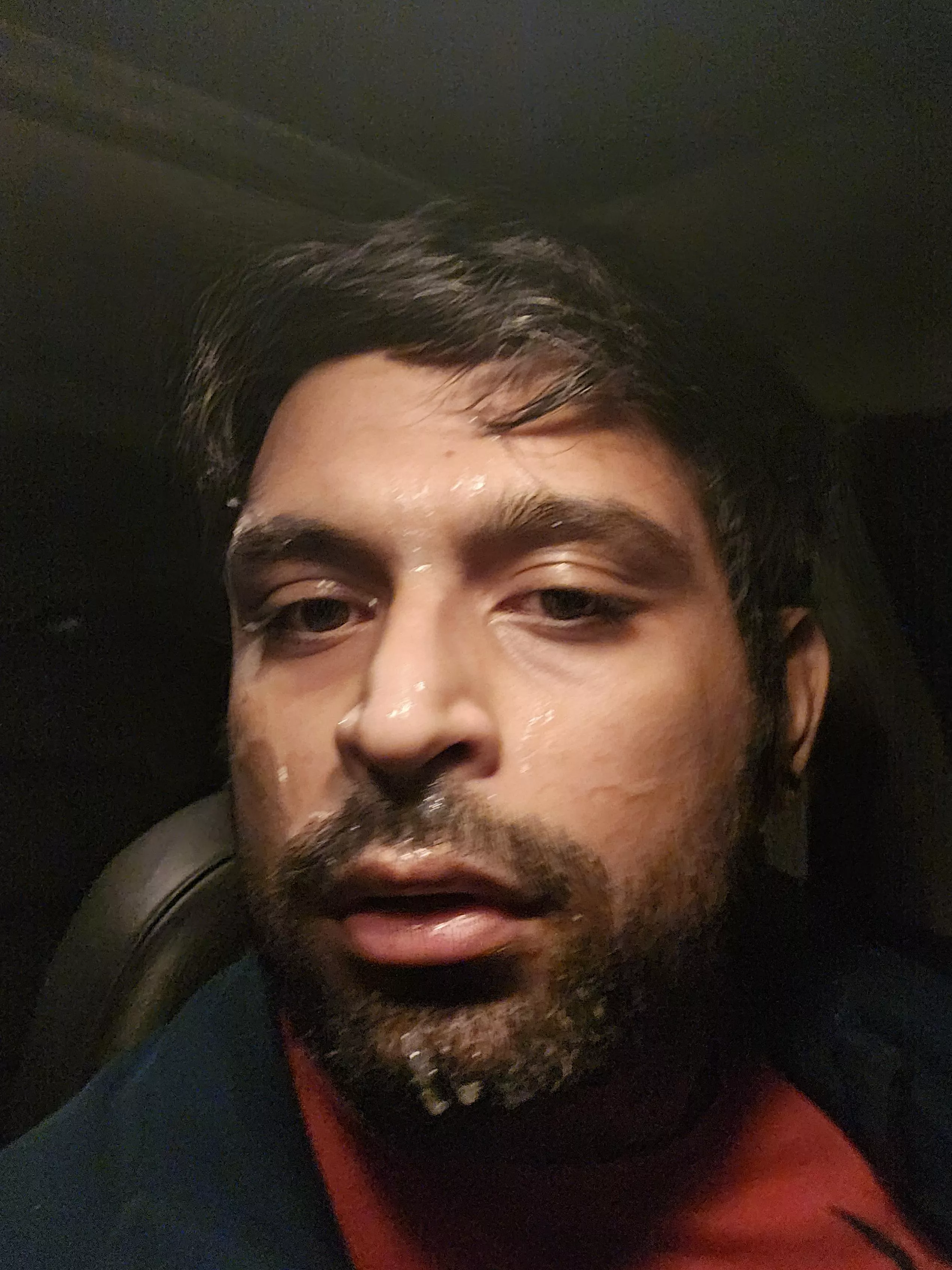Tell me how I look with all this cum on my face