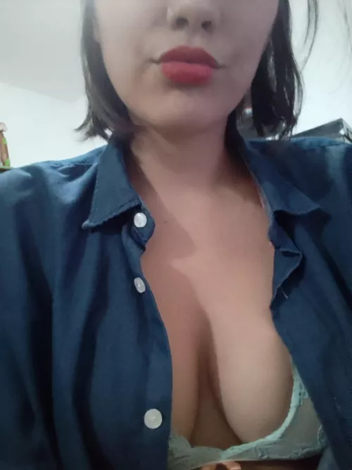 that pair and your cock in the middle, think about it