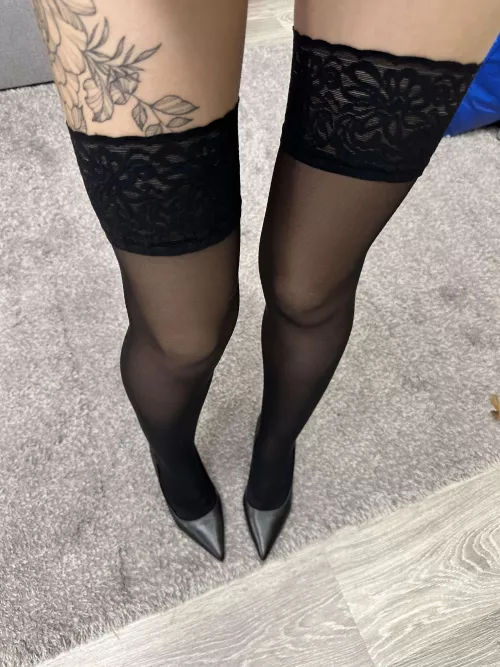 The combination f stockings and heels seems sexy to me