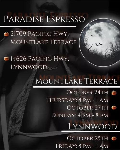 Trick or treat, babe? 👻 🎃🖤 Come see me in my super tiny Halloween fits and let me brew you something sinful and oh-so-nice. Who’s ready for a taste of temptation? 😉☕  follow my Instagram @bbygurlsunshyne