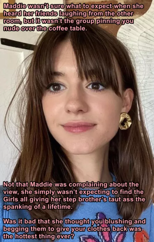 Watching The Girls Spank Her Step Brother