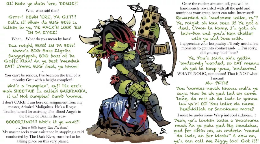 You are now the prize of a Goffs Klan boss. You lucky bastard.  (I forgot to post to this sub earlier, sorry) Made with the help of u/MtG-Ti