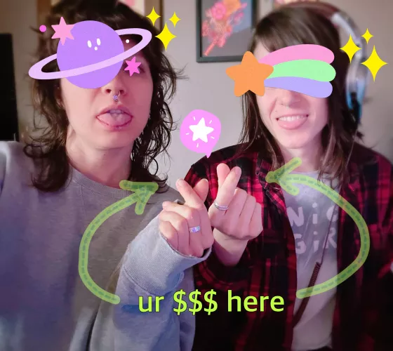 You could never impress two tgirl lesbians but you can try 😘😂