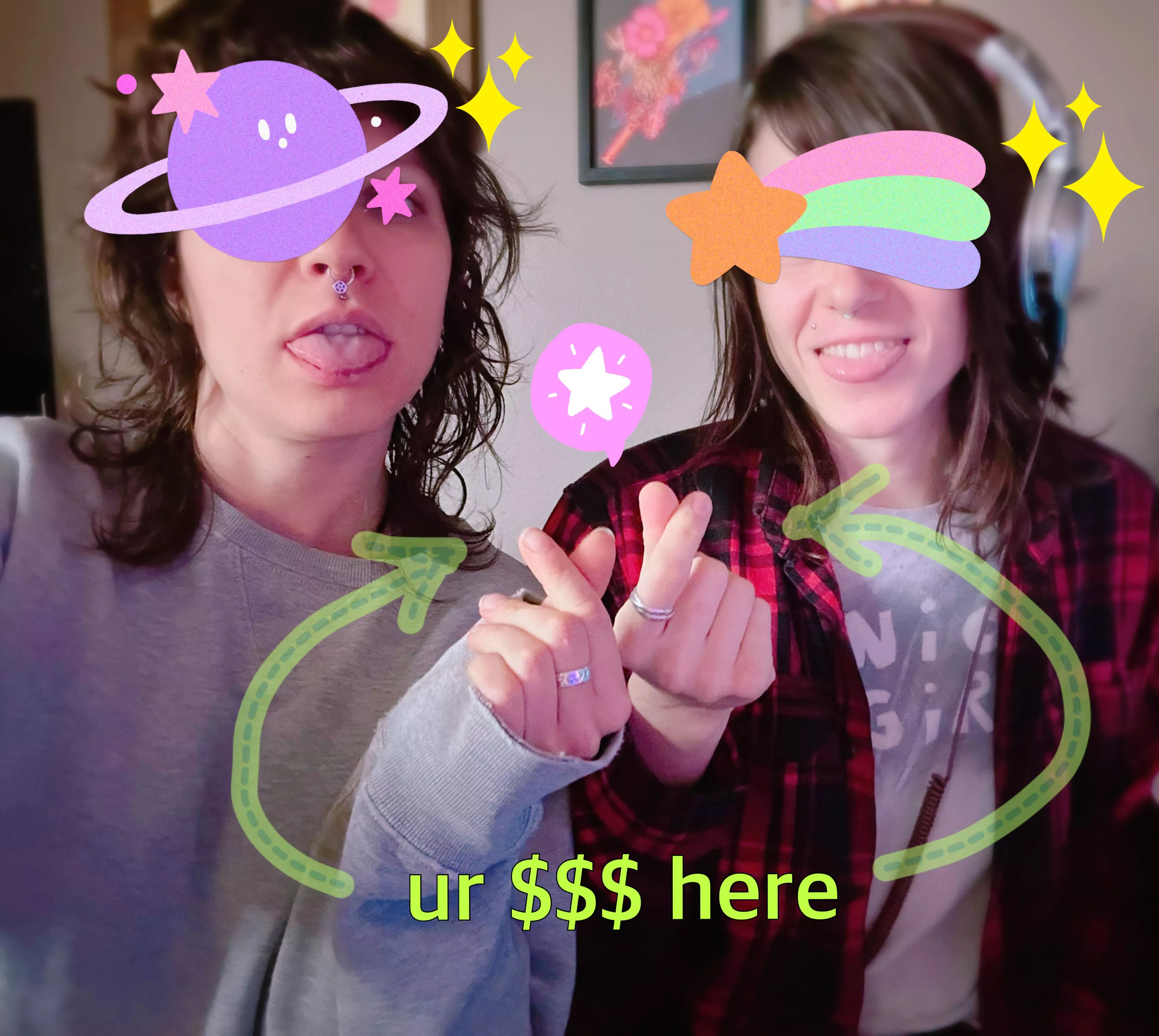 You could never impress two tgirl lesbians but you can try 😘😂