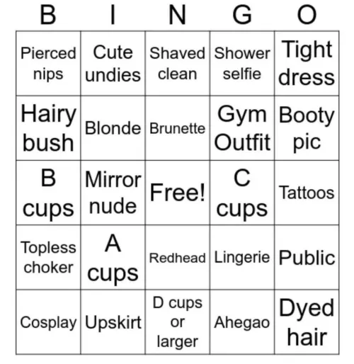 19M this is my first bingo card help me complete it please