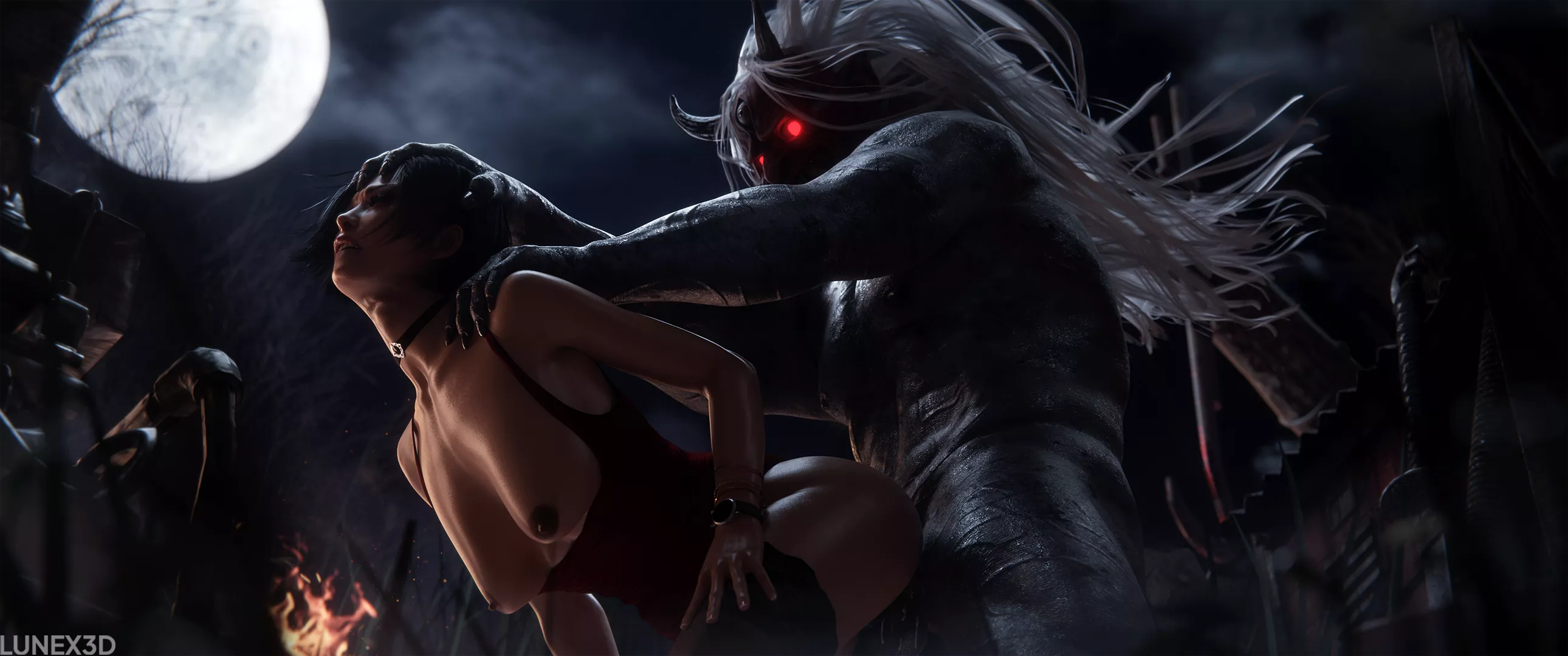 Ada Wong x Oni (LuneX3D)