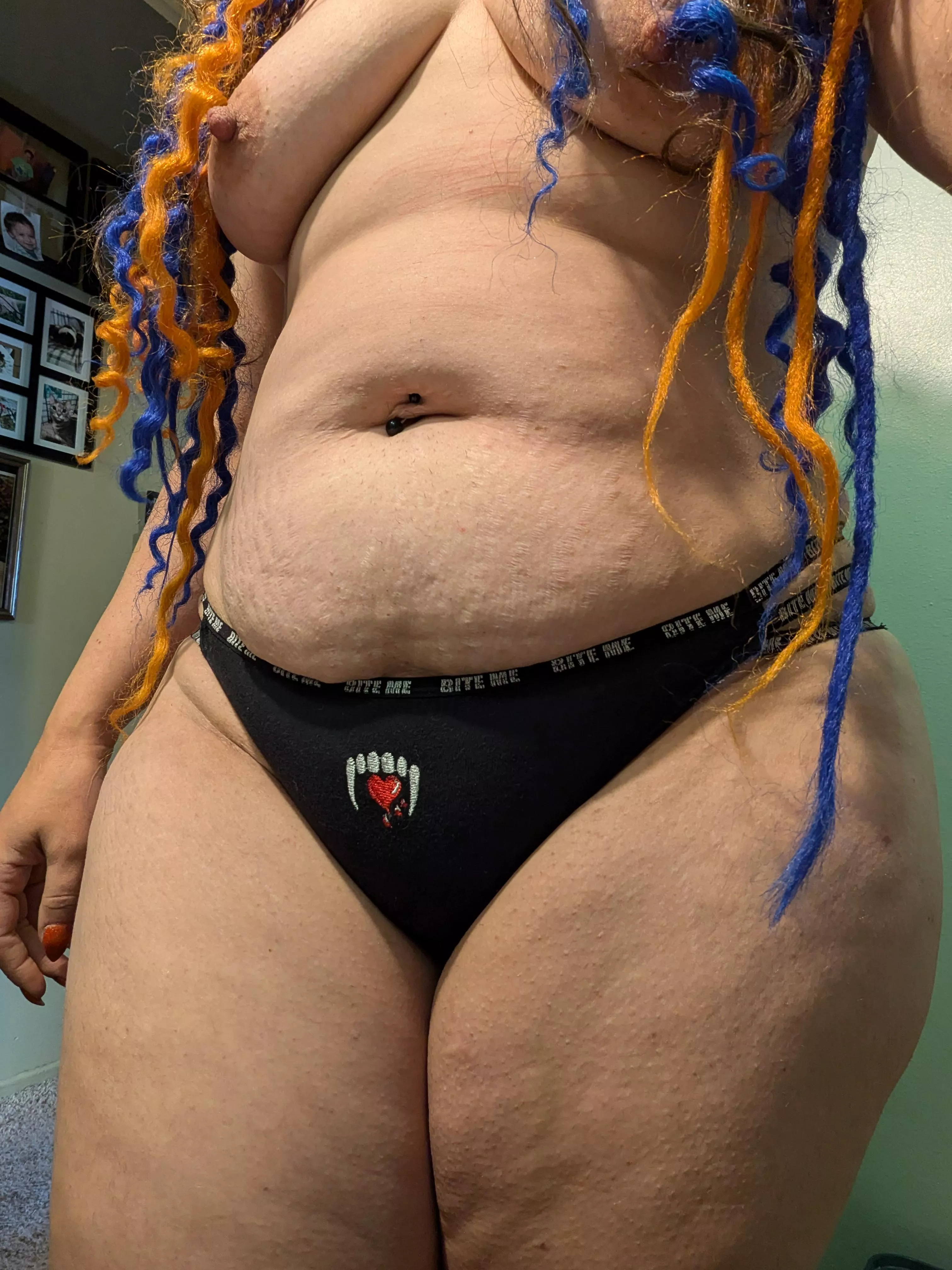 Big bellie, small tits.