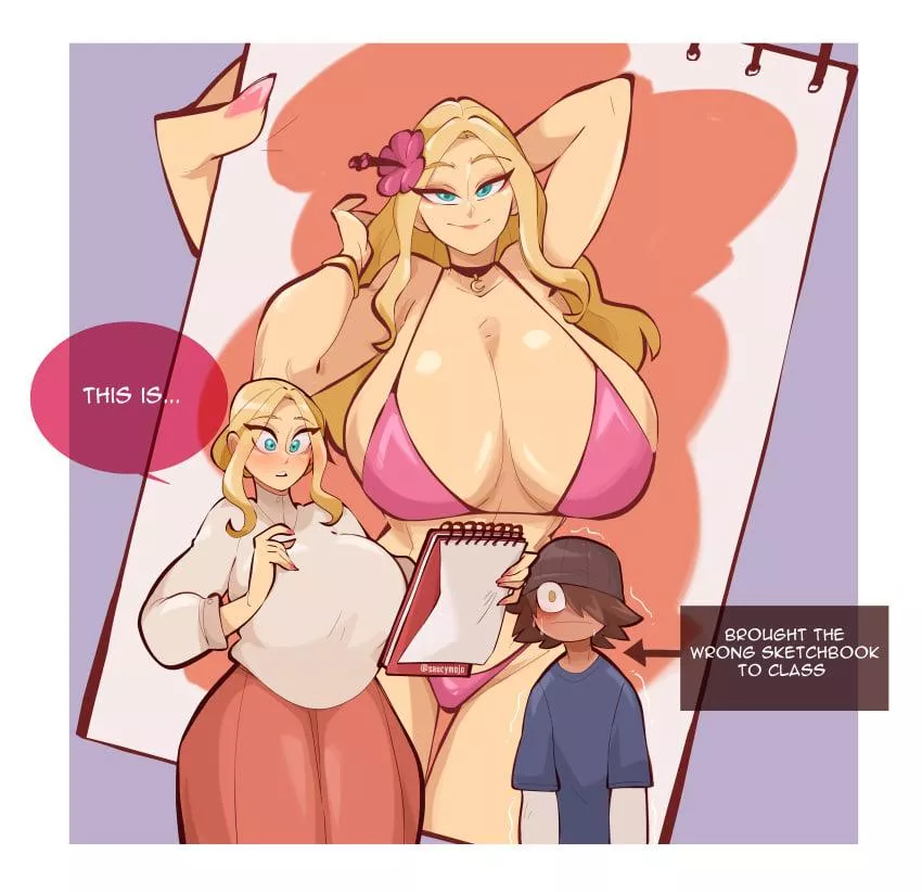 [F4A] Your sexy stacked Professor/Mommy saw all of your lewd drawings of her.....