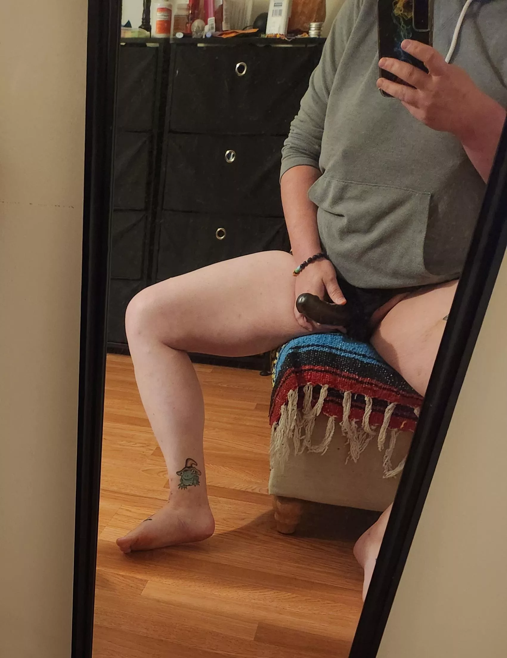 Feet first, then maybe you'll get my cock