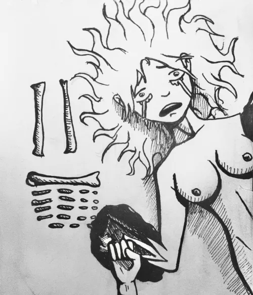 I saw someone mention bone removal so I drew it (commissions open)