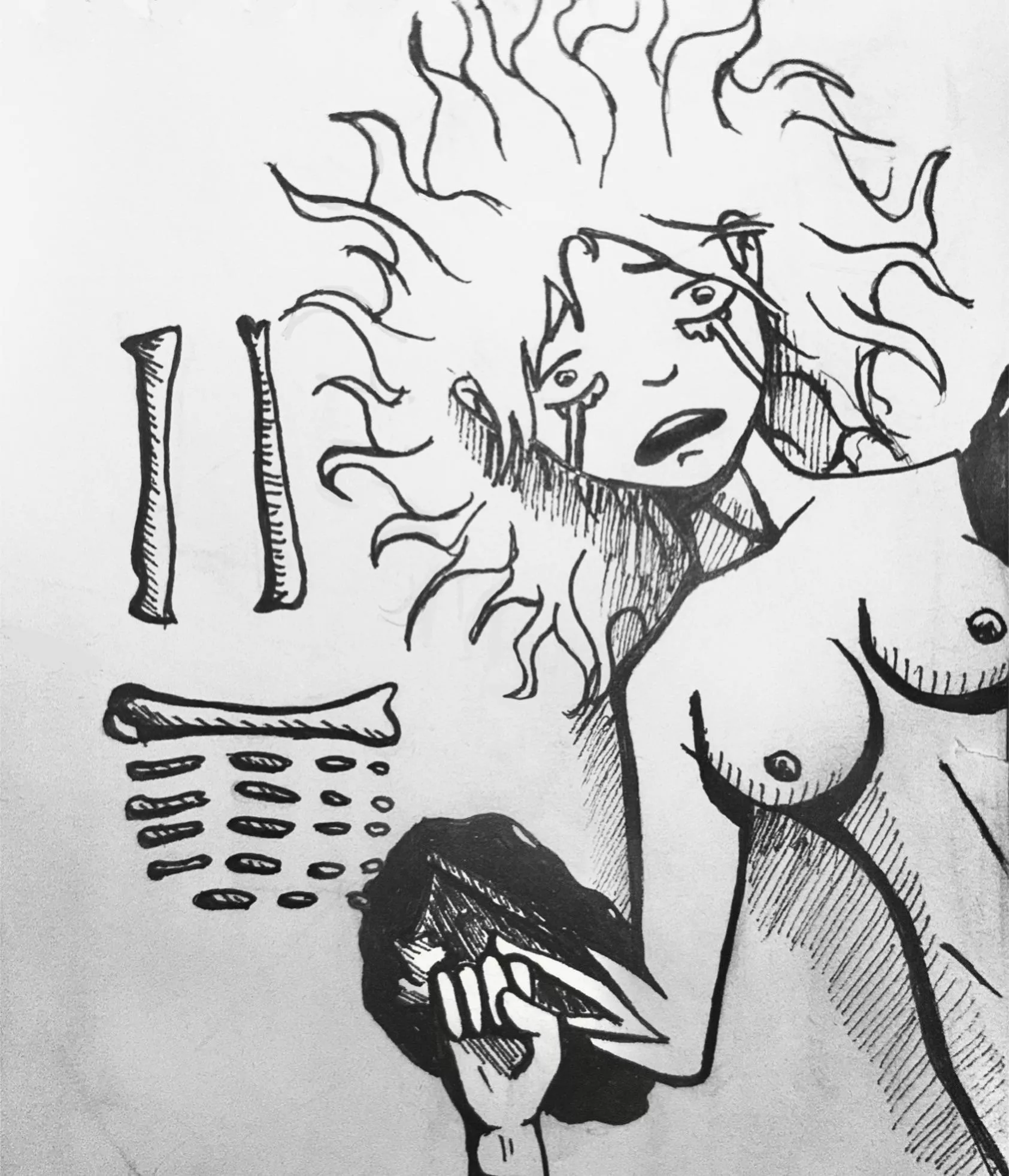 I saw someone mention bone removal so I drew it (commissions open)