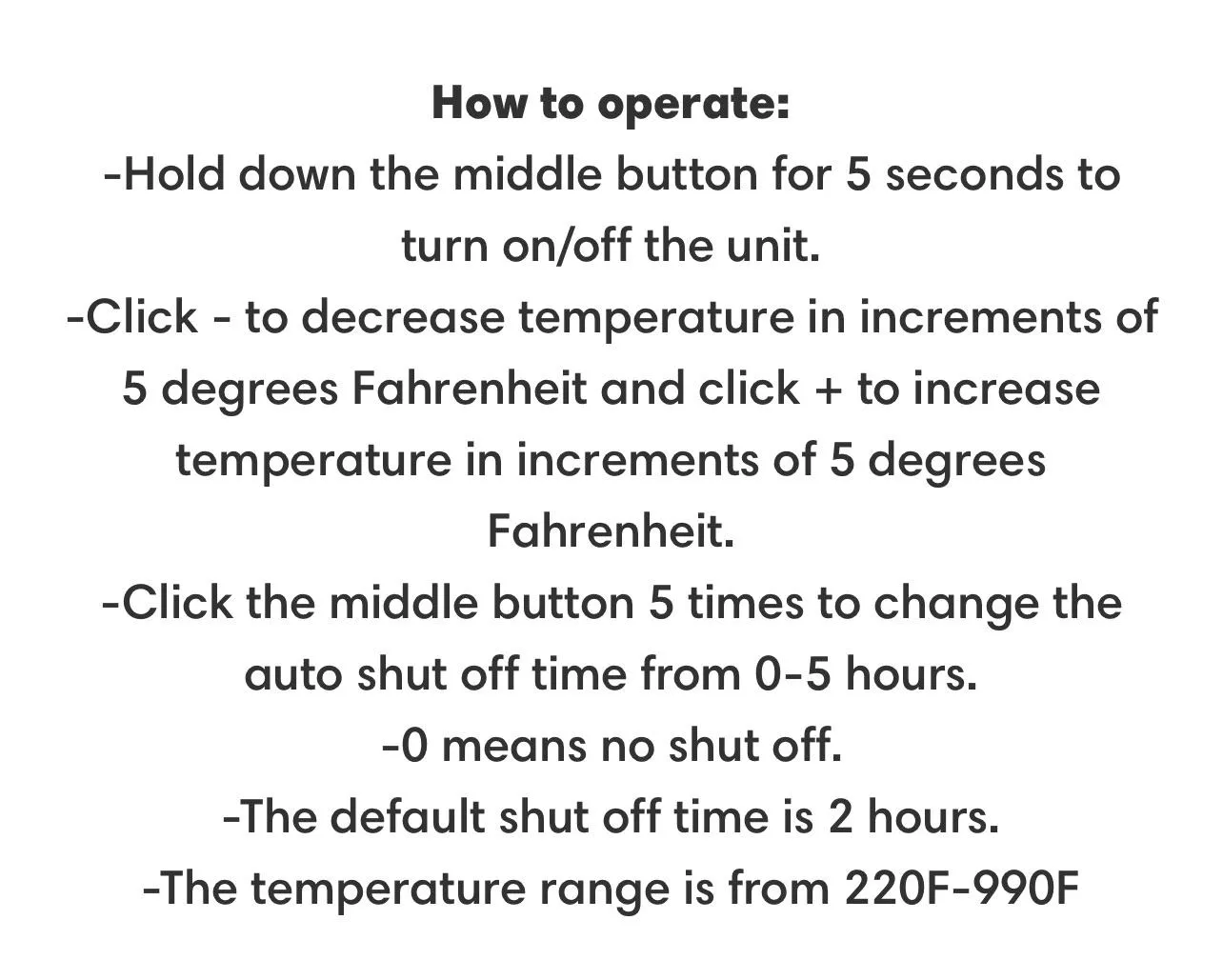 Instructions for green/black PID