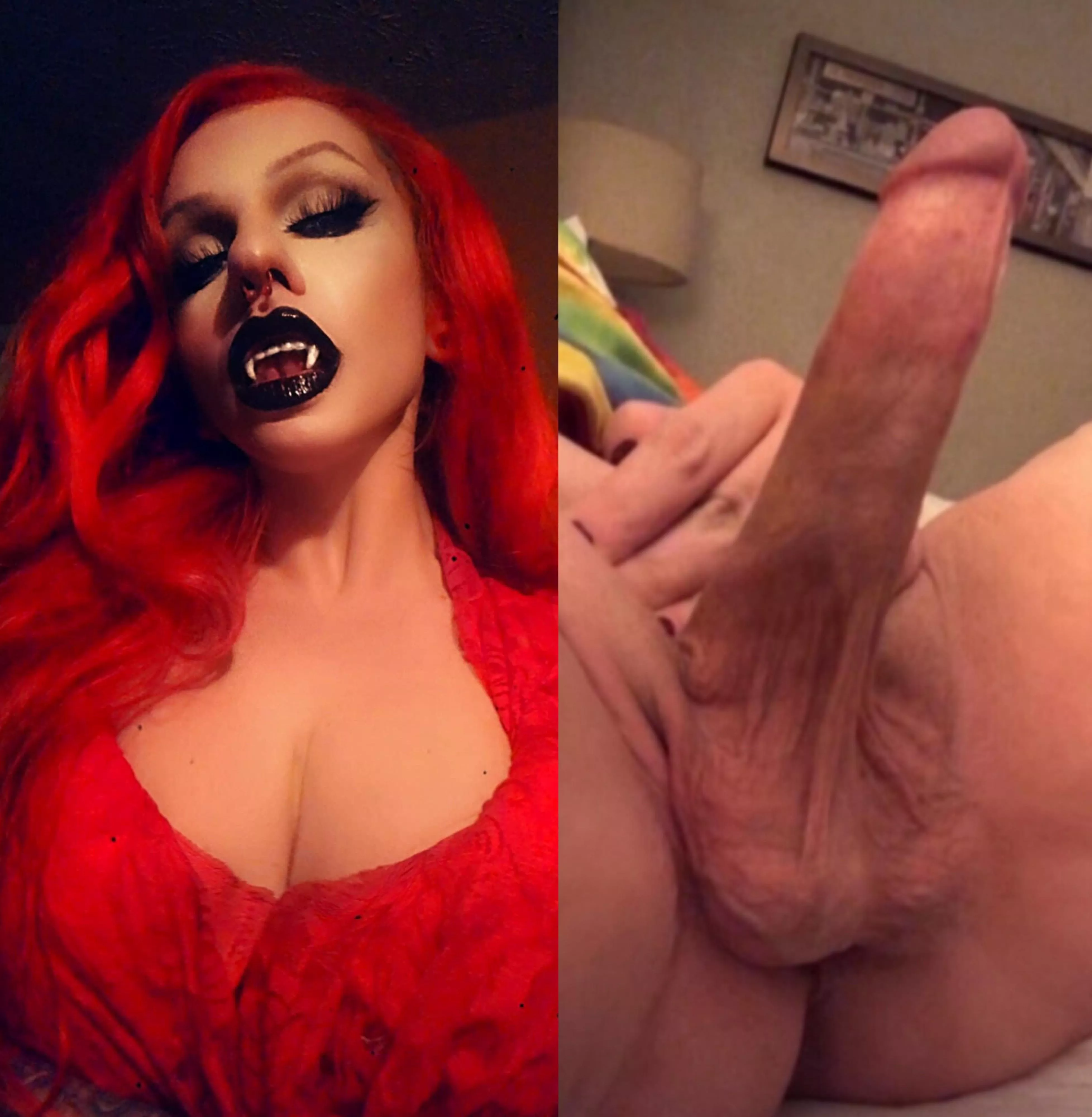Let me bite you and turn you into a slave to girl cock 😈