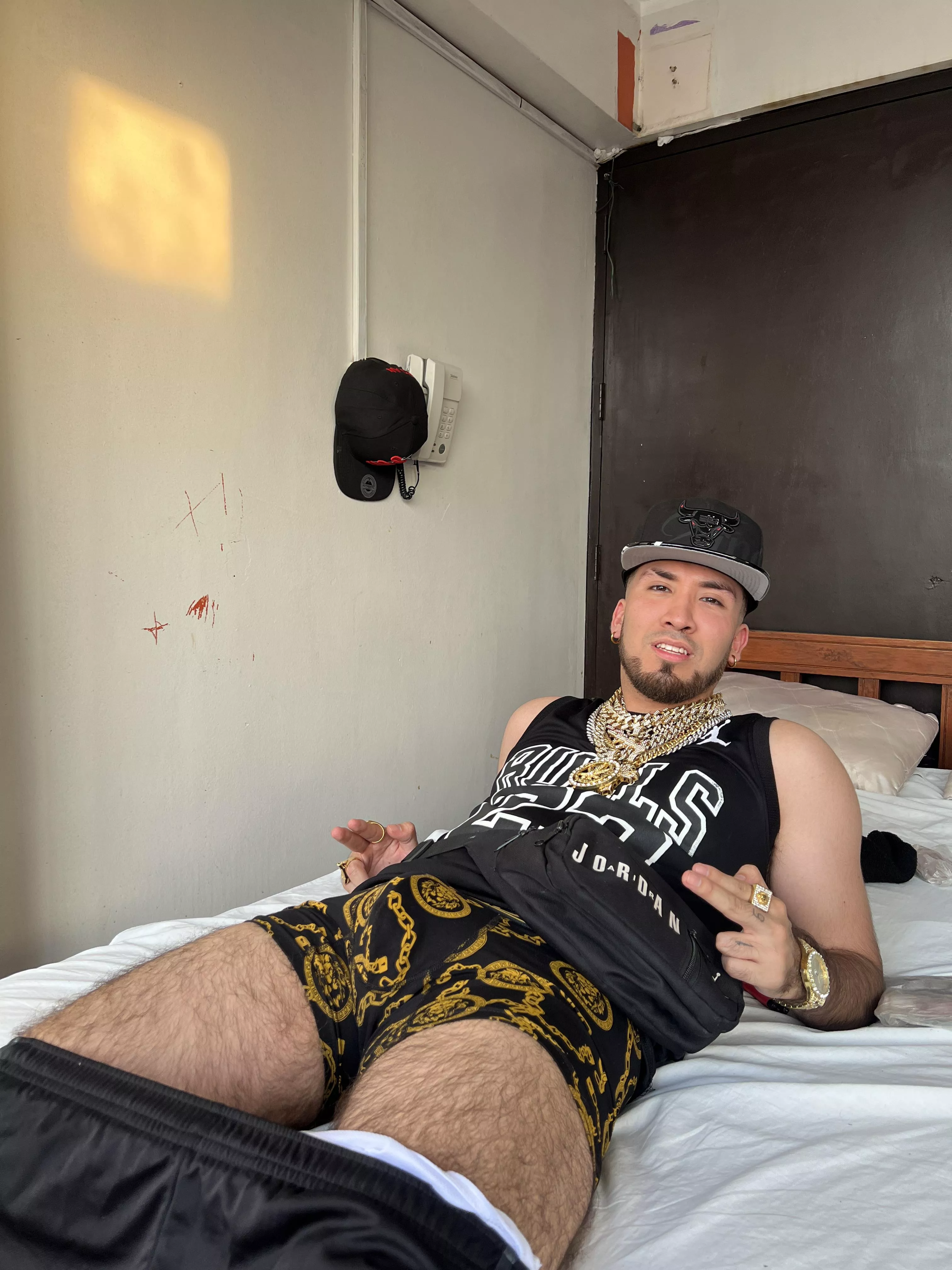 Look bitch this bulge is dying to come in your mouth haha.