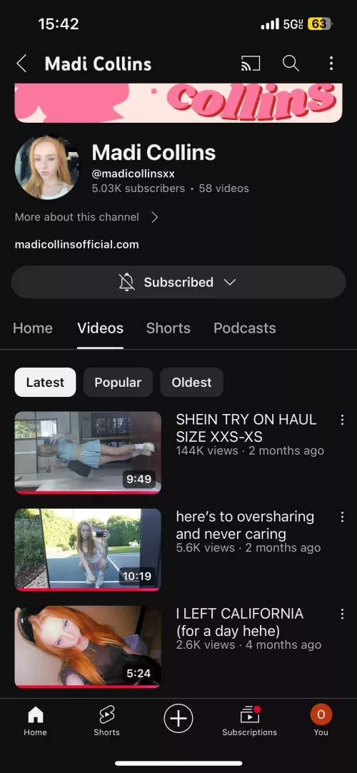 Make sure to check out Madi’s YouTube channel 