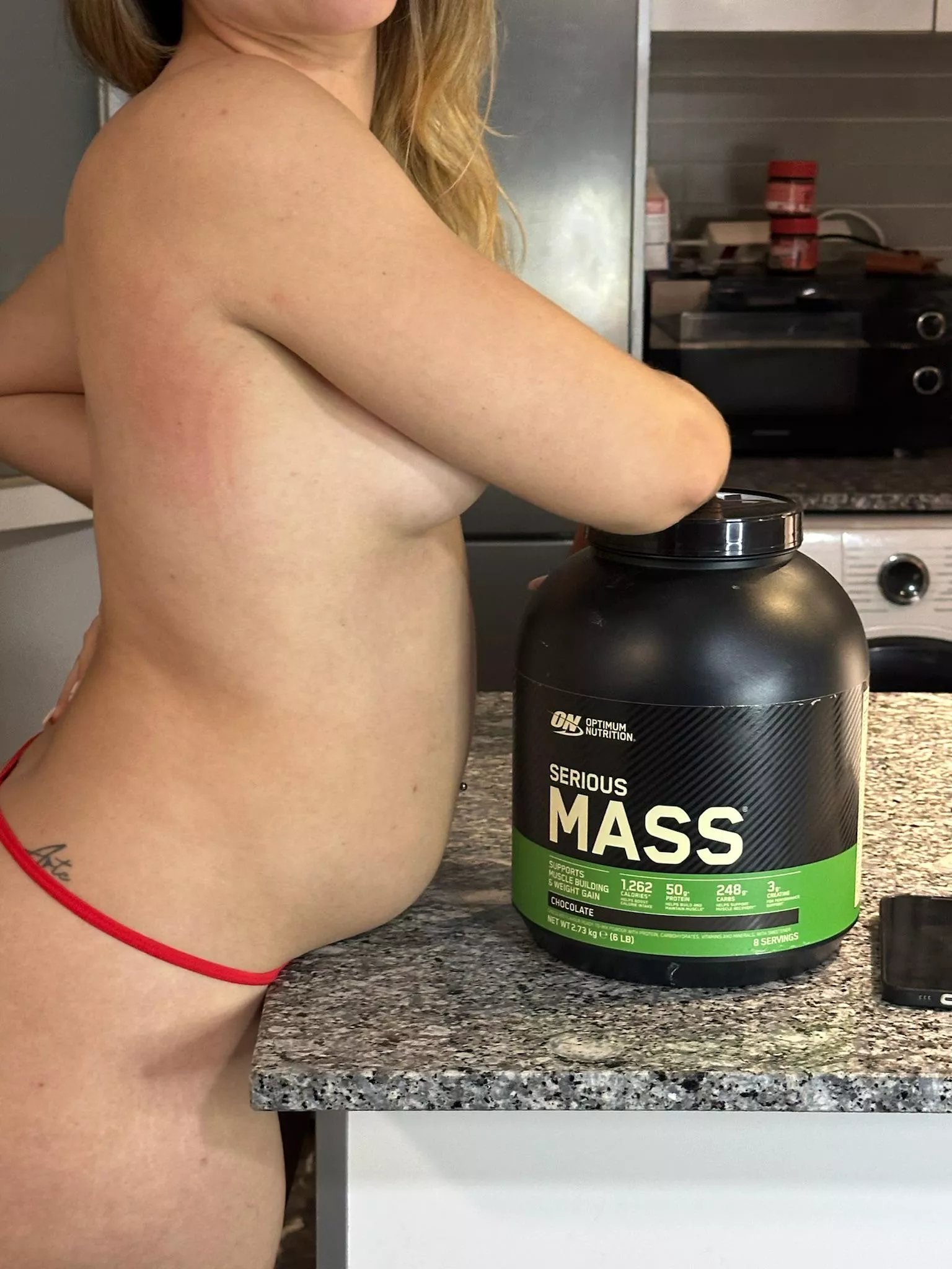 My belly is hanging so much that I need you to hold it with your hands. Can you help me? Y or N?