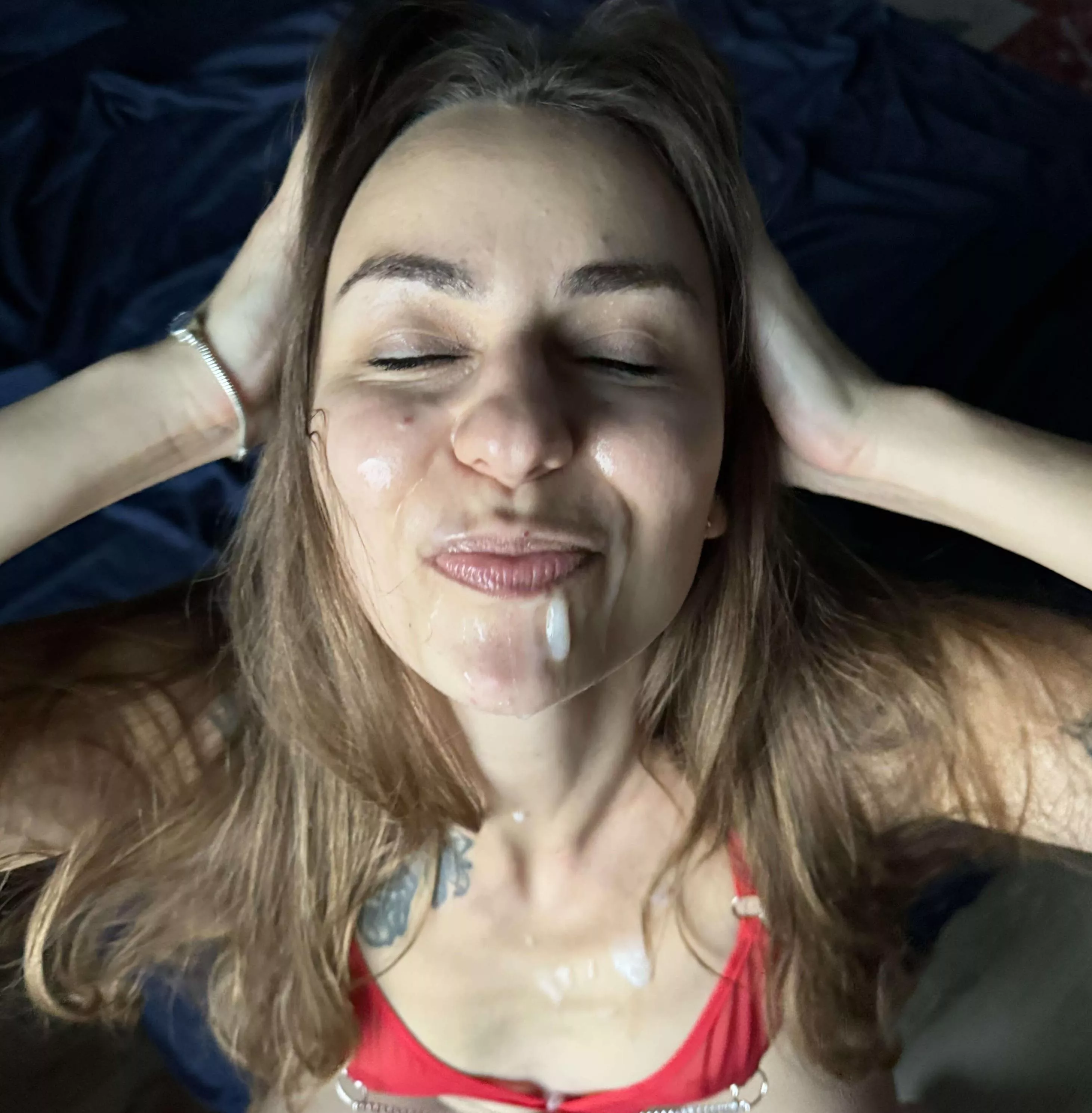 My daddy cum on my pretty face