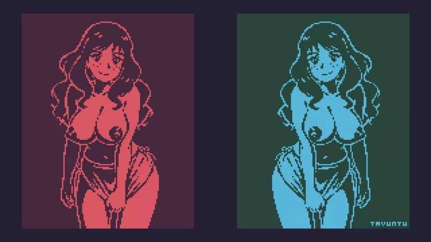 My most recent 1-bit girl. 4K renders in comments