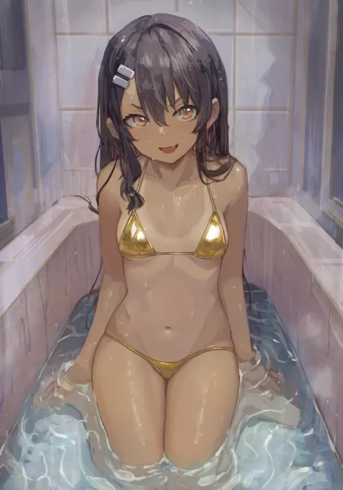 Nagatoro's golden bikini 