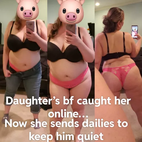 Piggy mother of 3 caught online by daughter’s bf… she must obey him