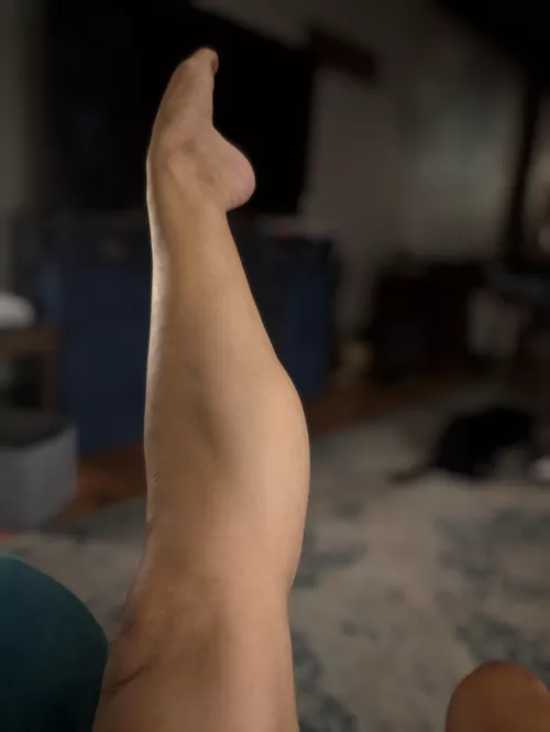 Pointed foot and straight leg 