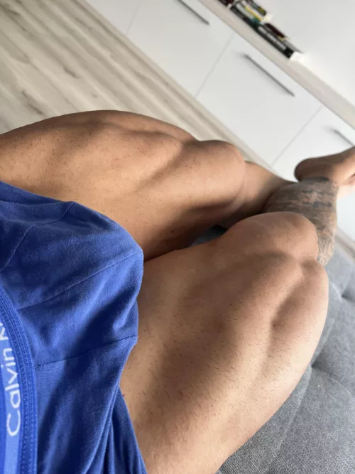 Post leg day resting.