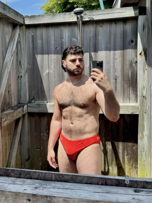 Red Yuasa speedo 