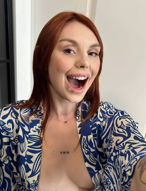 redheaded beauty queen with beautiful face