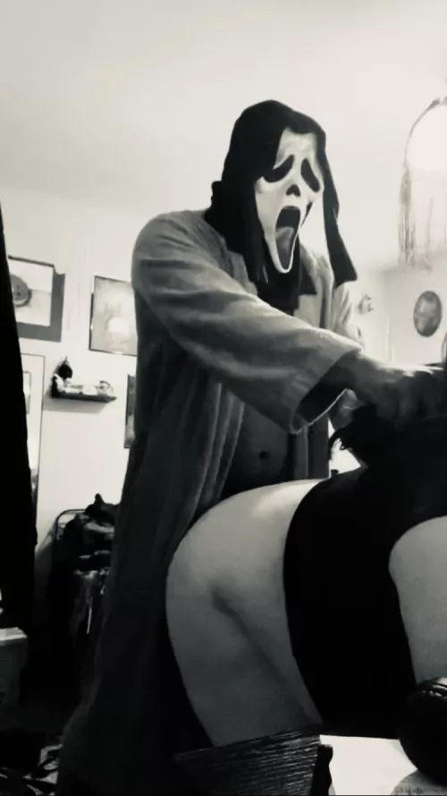 Right before her Zoom meeting. 