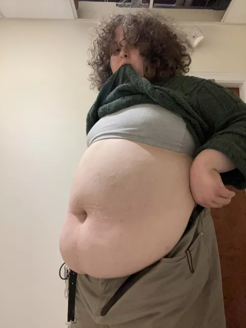 taking tummy pics on company time