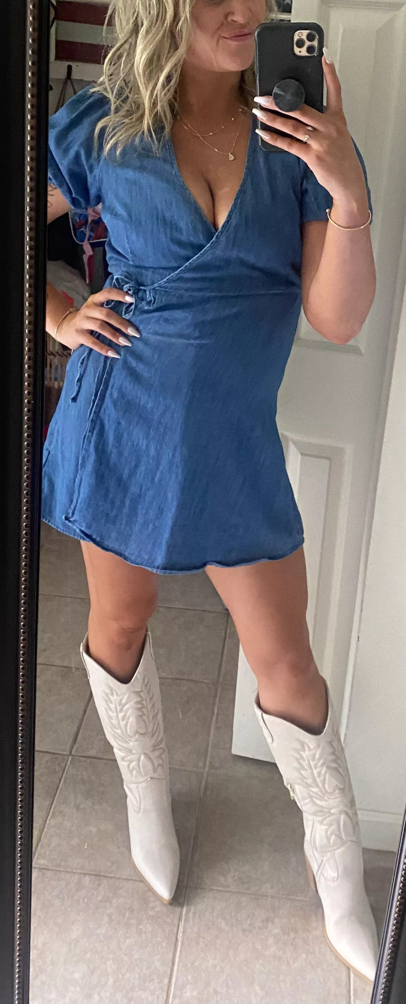 These boots would go better without the dress 