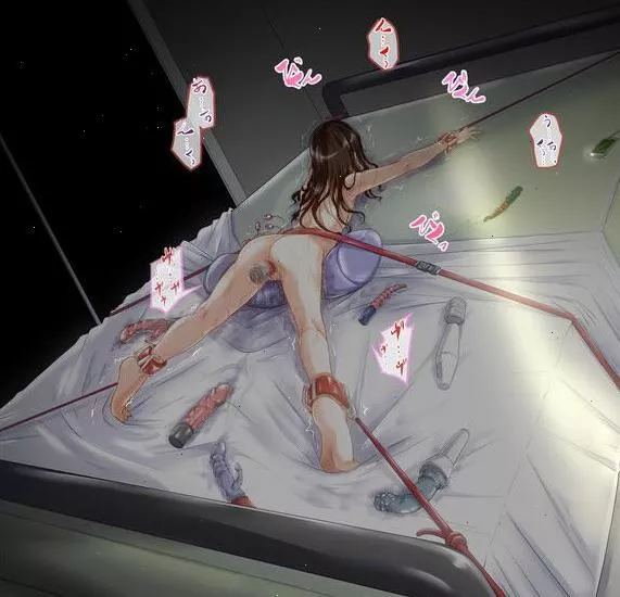 Tied to bed while cumming