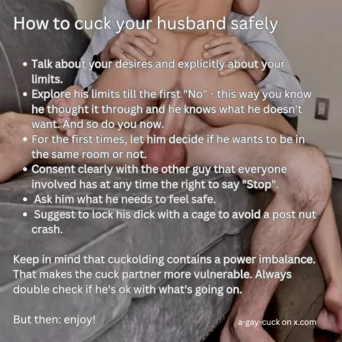 Tipps on how to cuck your husband safely 