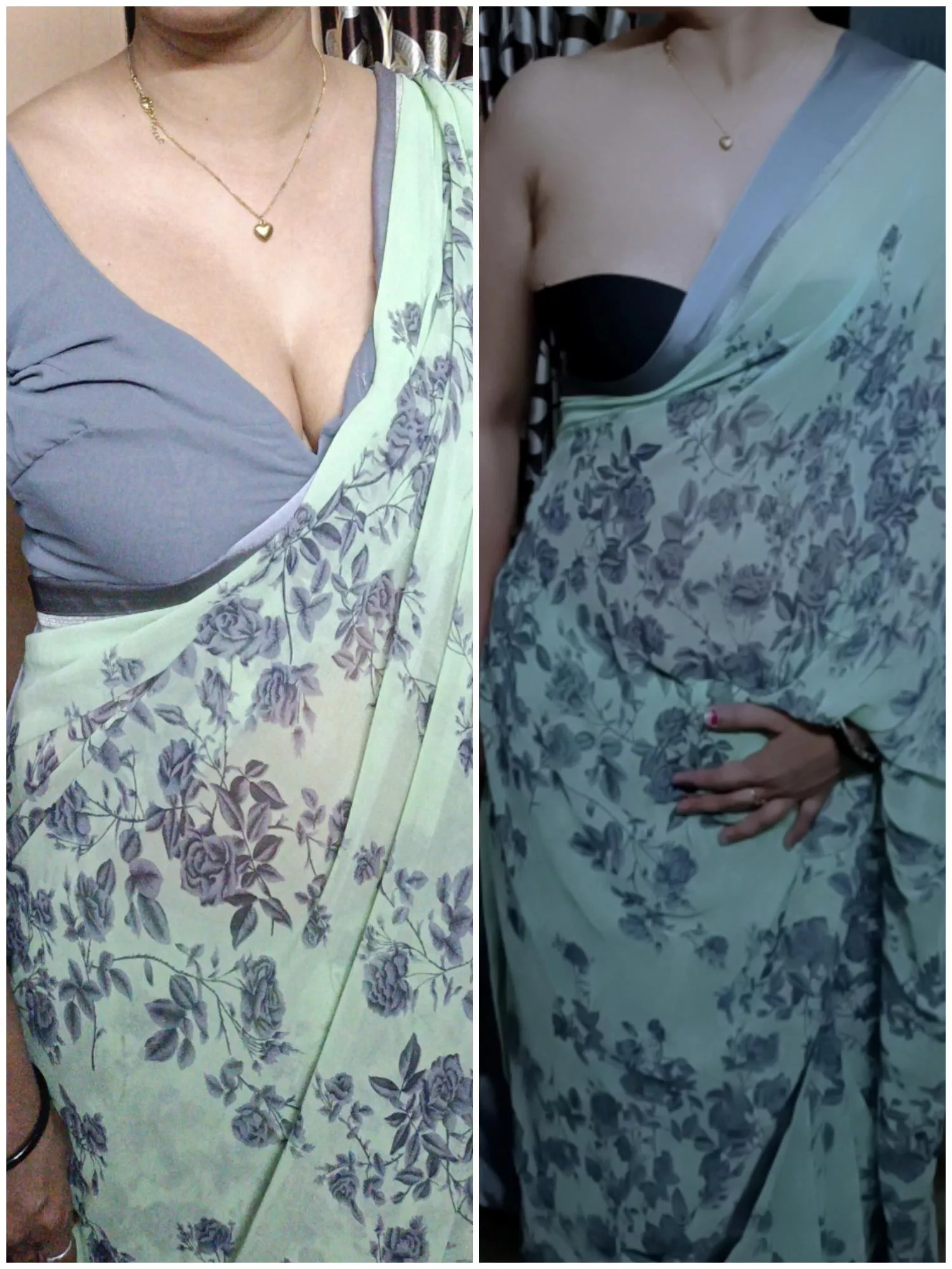 Which one is best with blouse or without 