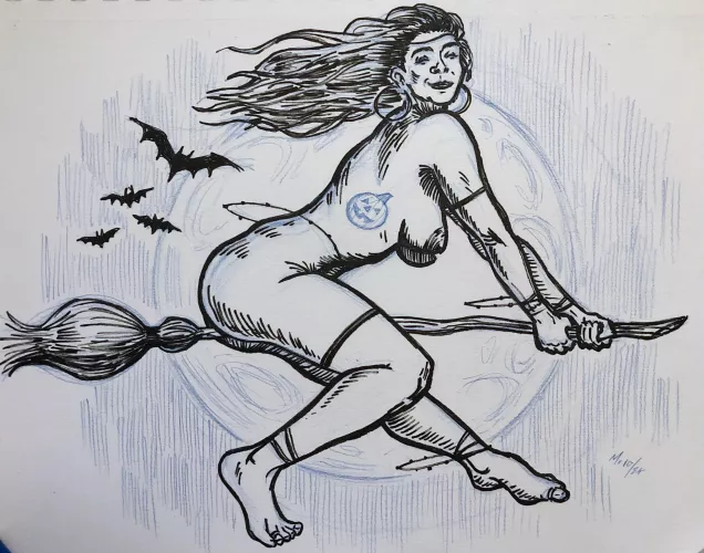 “Witchy Full Moon” (u/kiki_azure), by me