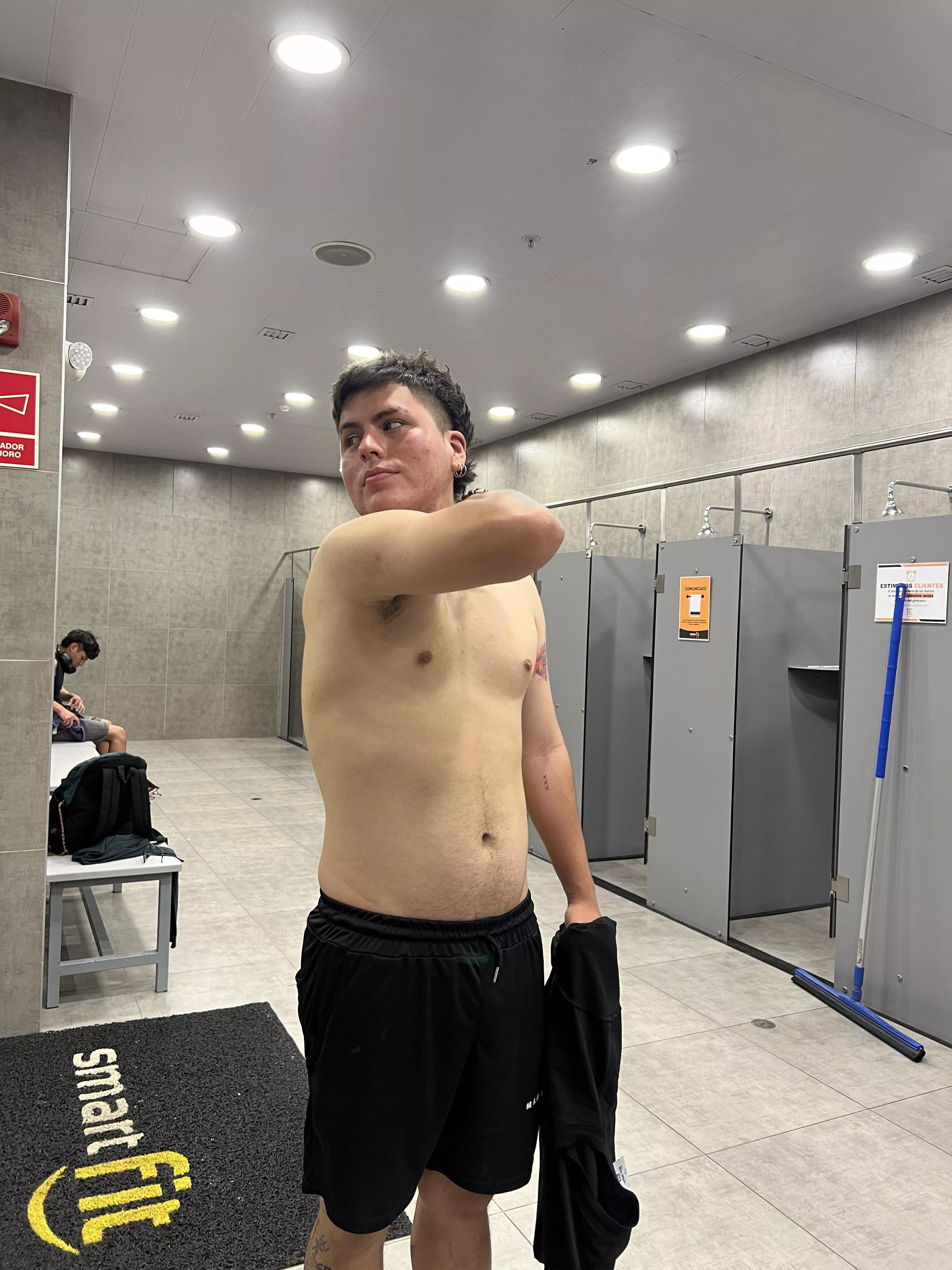 Would you like to take a shower with me in the gym locker room? Haha, I get really sweaty after working out