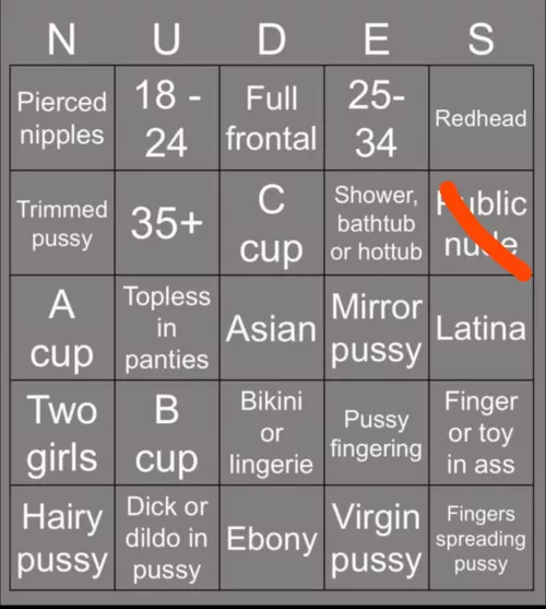 33 [m4f] Help me with my first bingo card please. DM me
