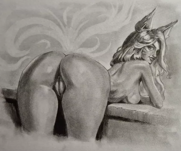 Ahri, graphite on paper