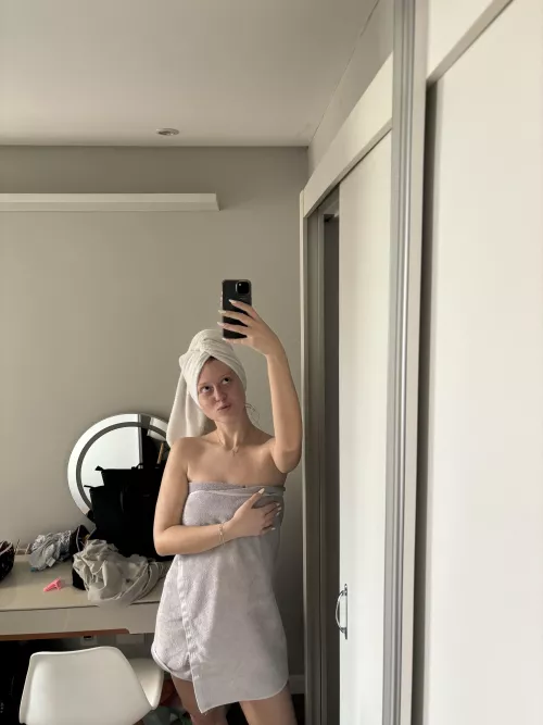 Bath done, cuddle ready.