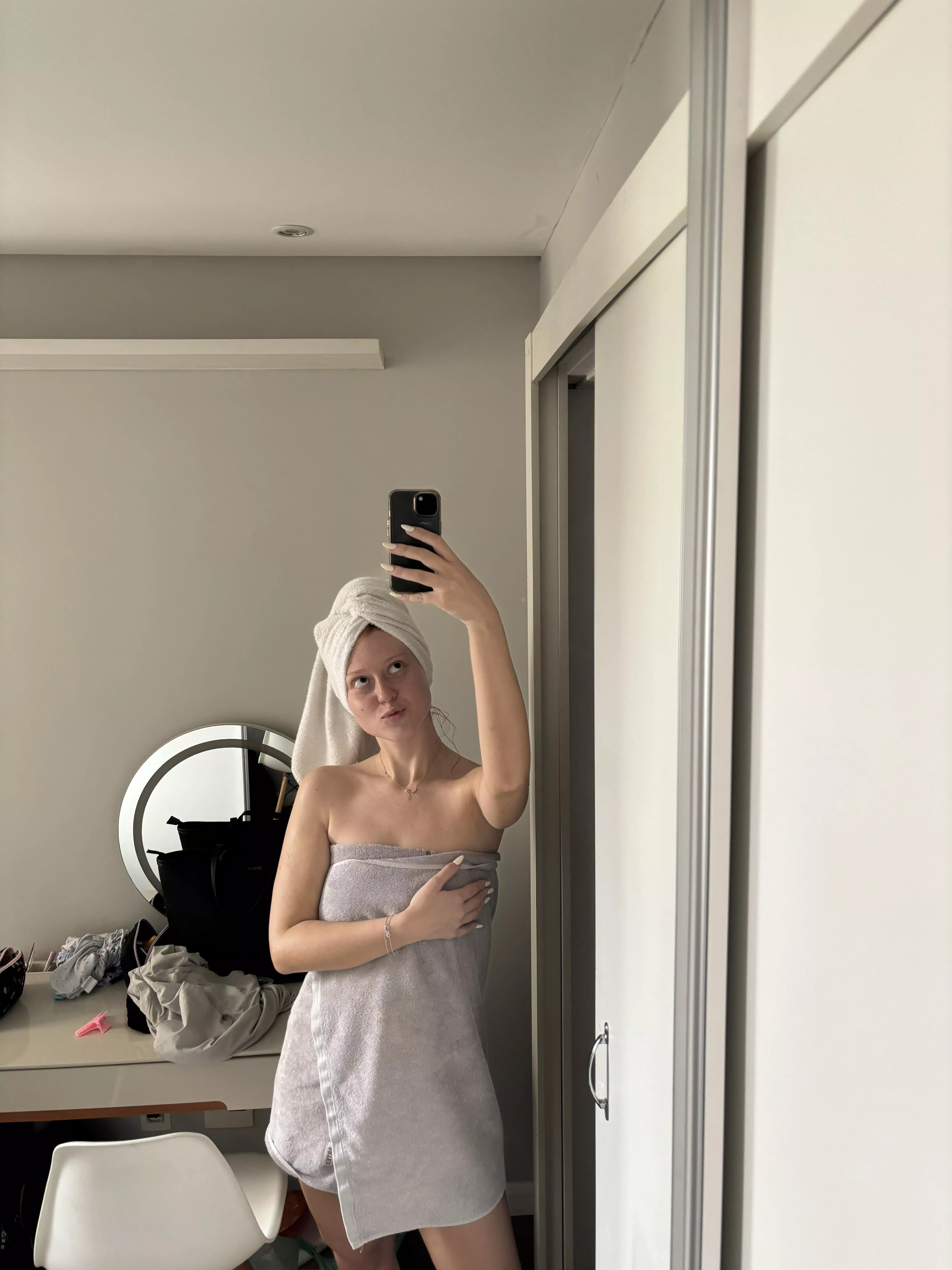 Bath done, cuddle ready.