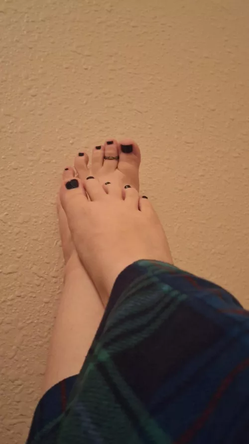 Beautiful midnight blue toes 
