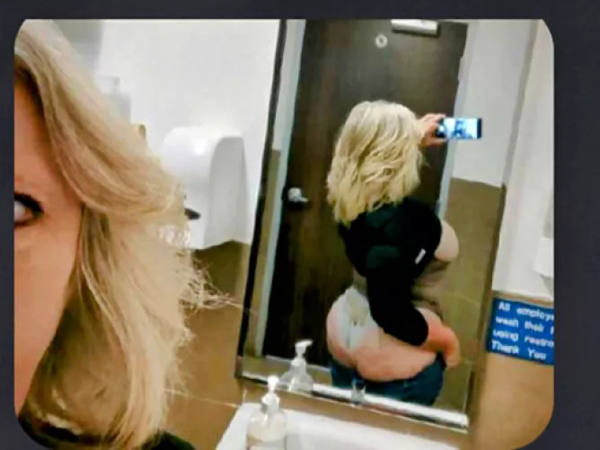 Black Scrubs Tits out at my Dental office today 